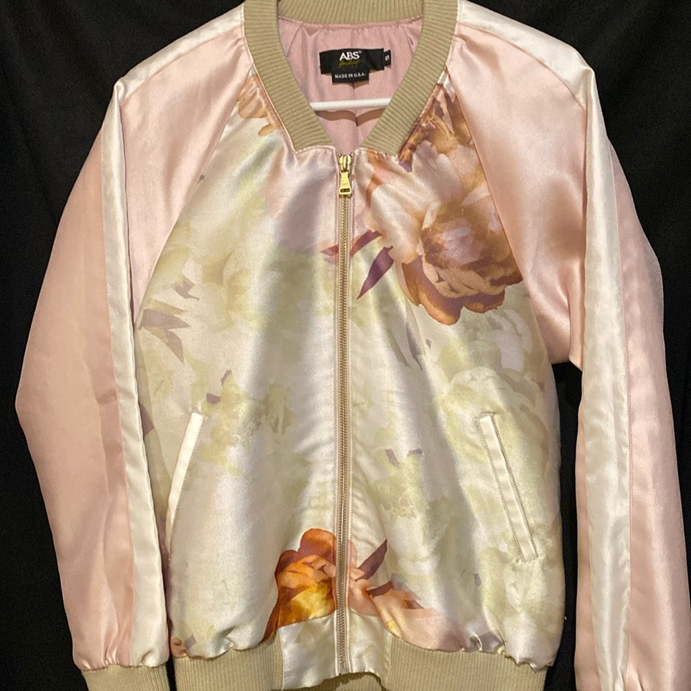 ABS by Allen SchwartzPrint Bomber Jacket Size S.